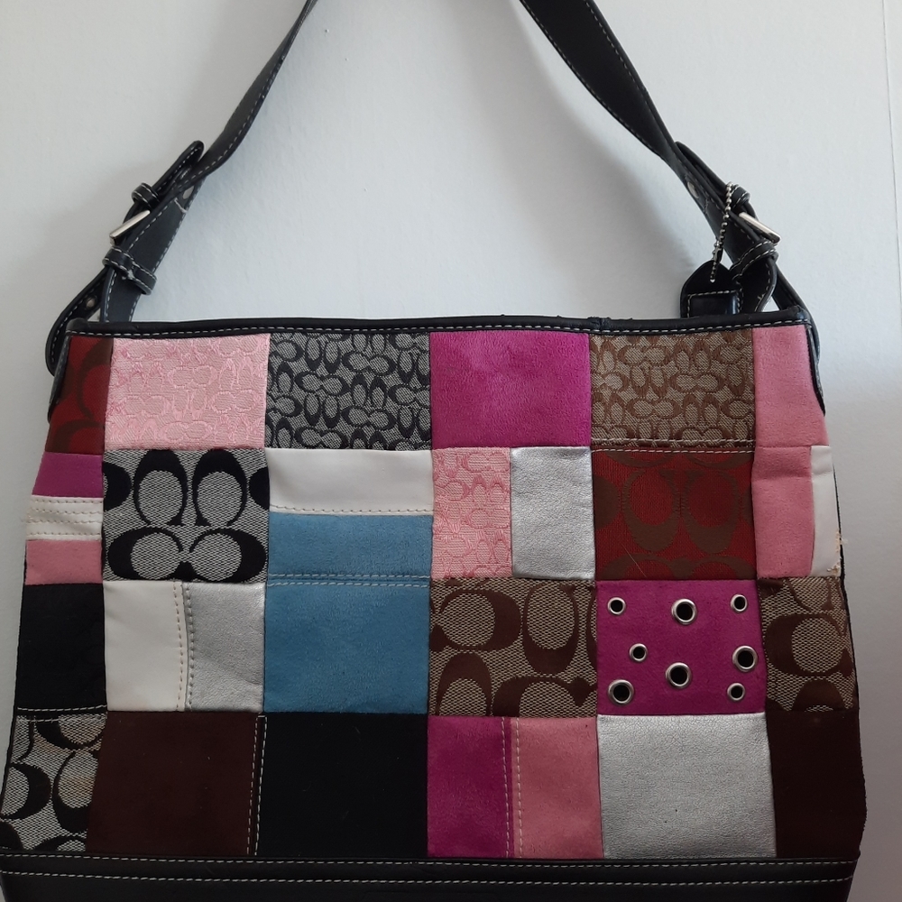 Coach patchwork print shoulder bag